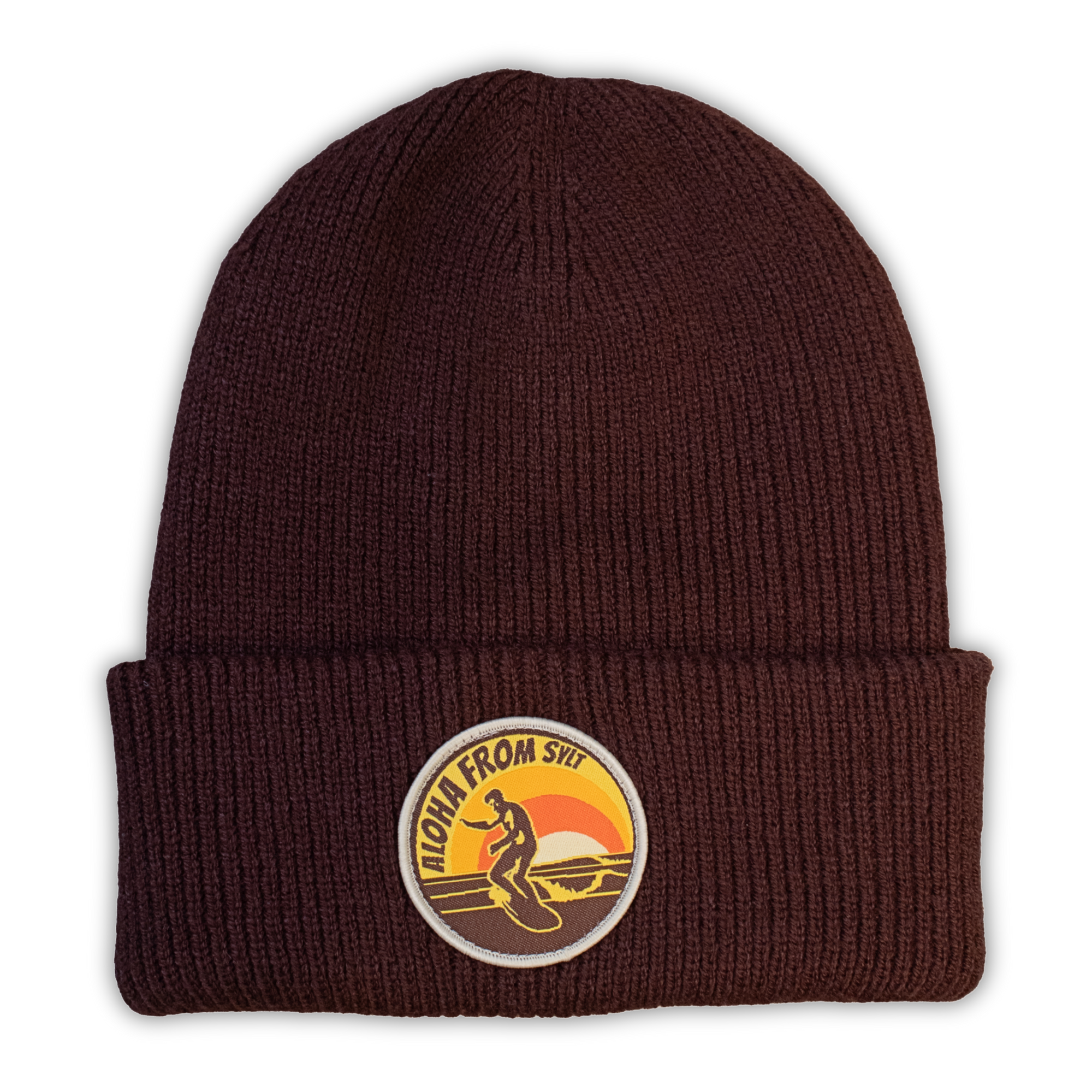 Beanie in Strickmuster - Walnut