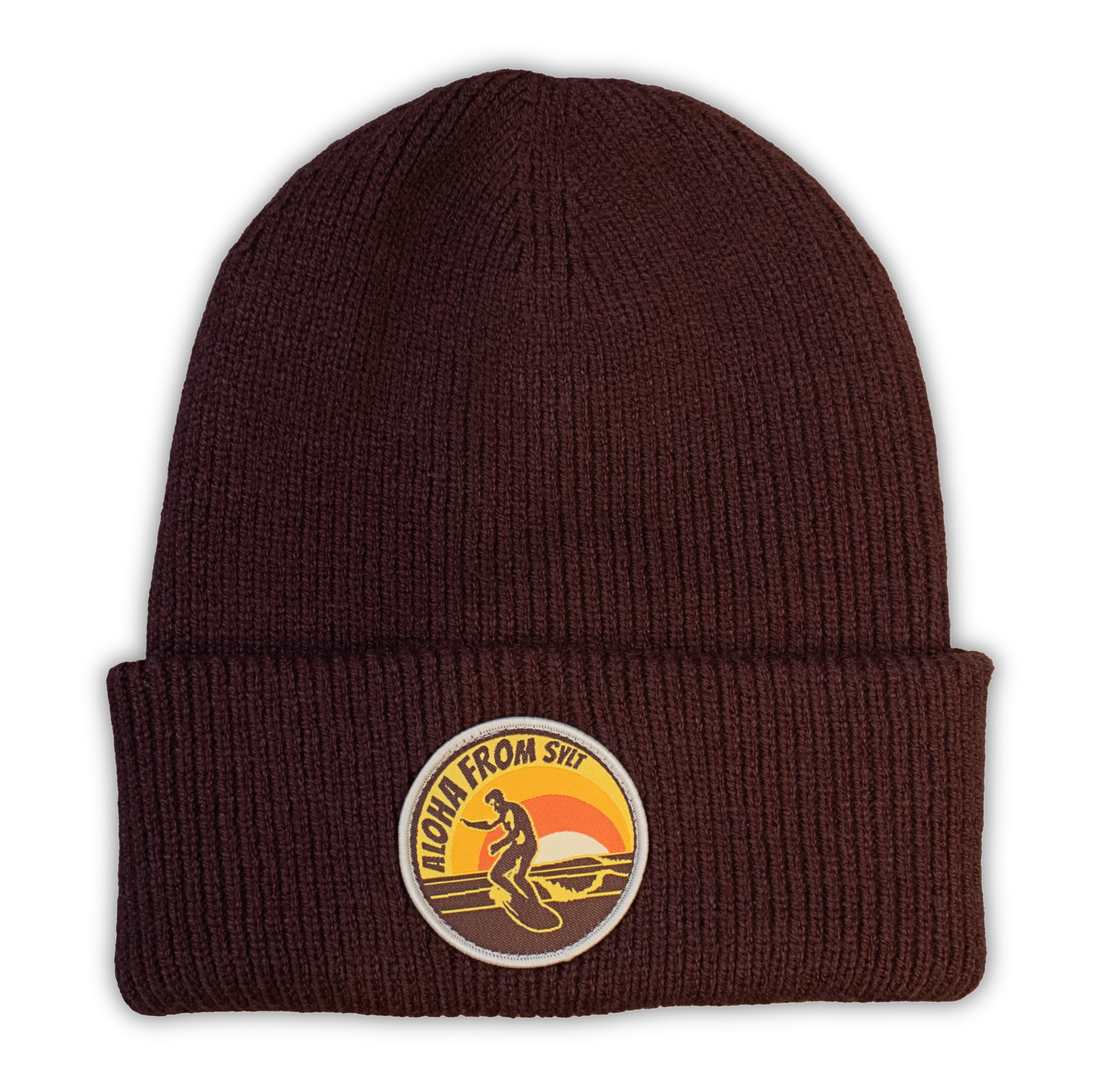 Beanie in Strickmuster - Walnut