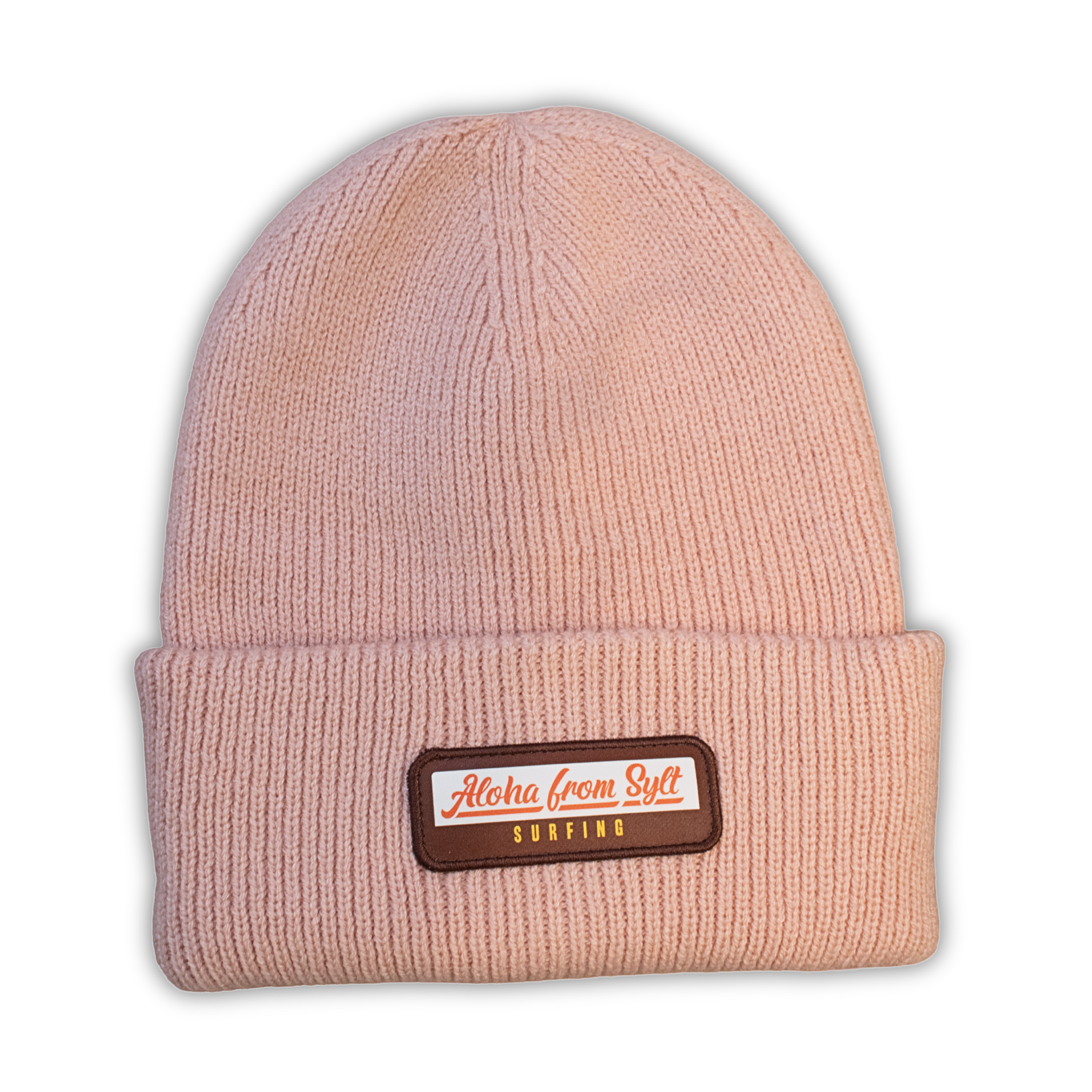 Beanie in Strickmuster - Peach