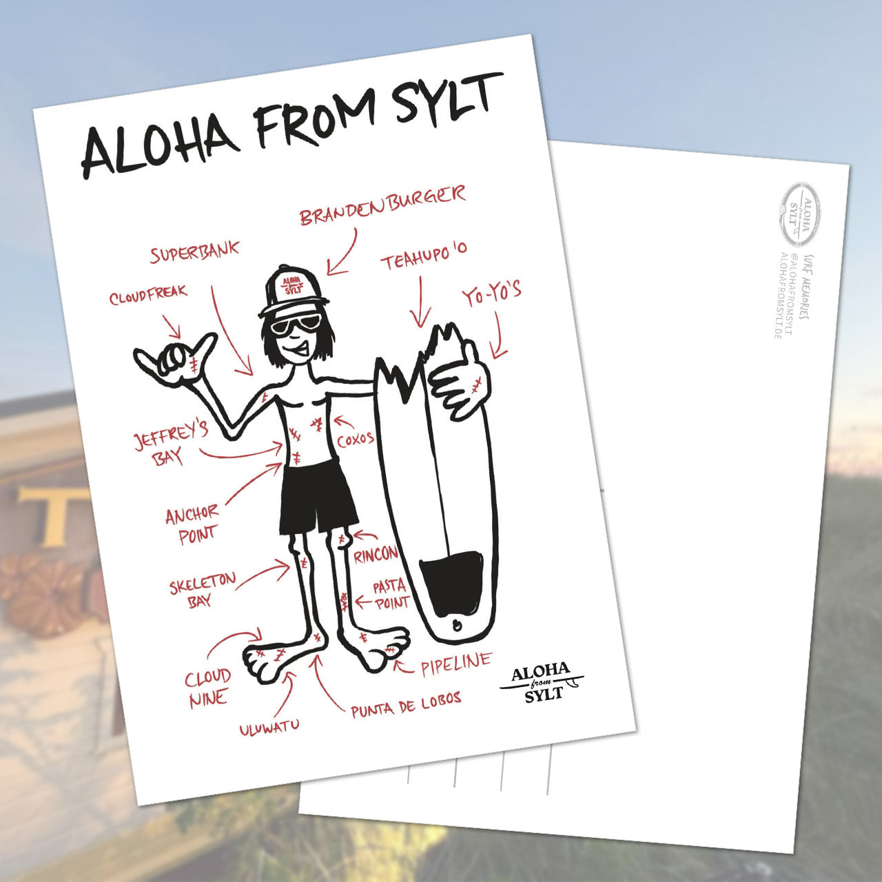 Postkarte Surf Memories