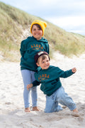 Kinder Kapuzenpullover dunkelgrün Surferstyle