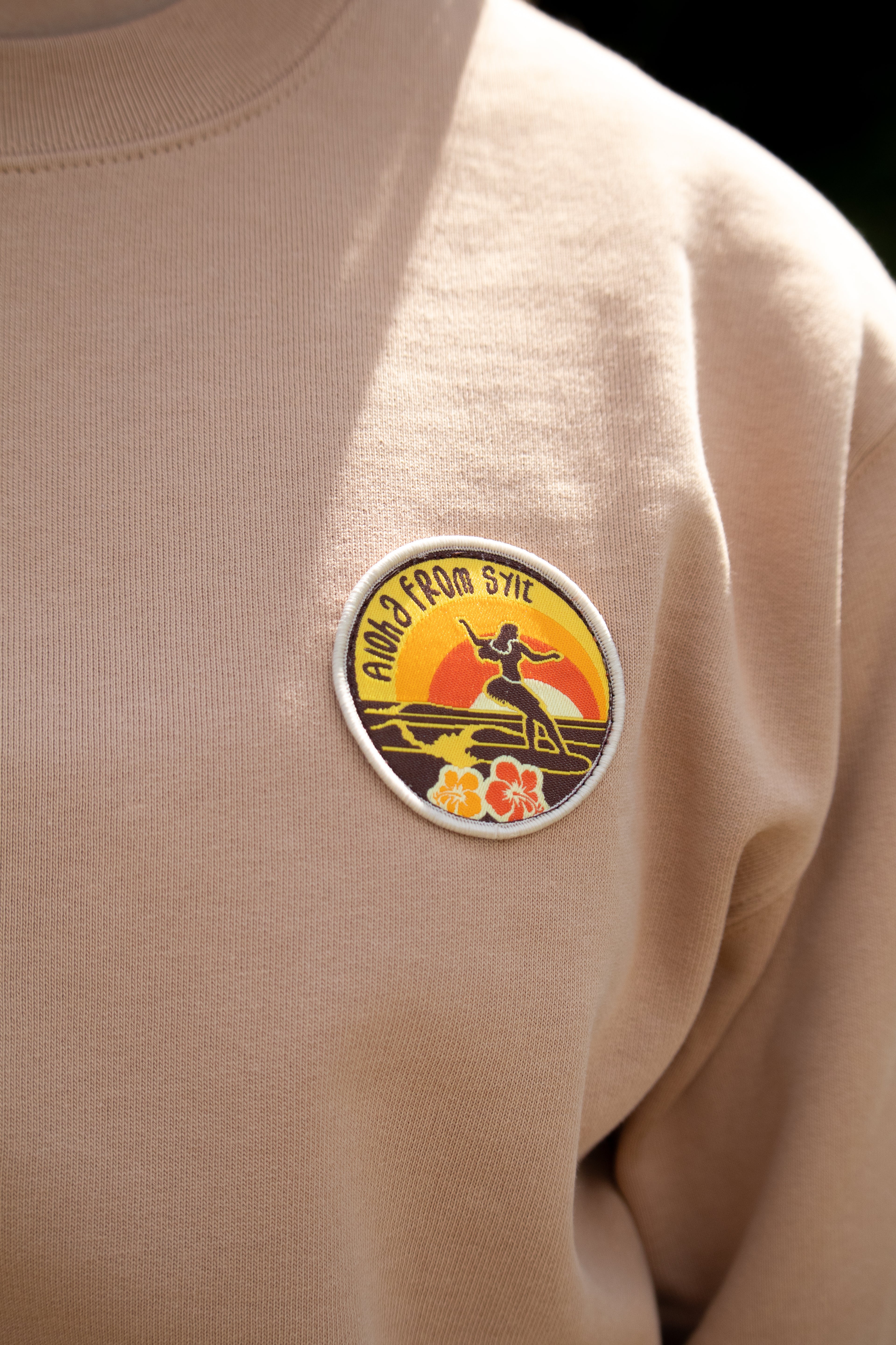 Sweatshirt aus Bio-Baumwolle mit retro Surfer-Patch