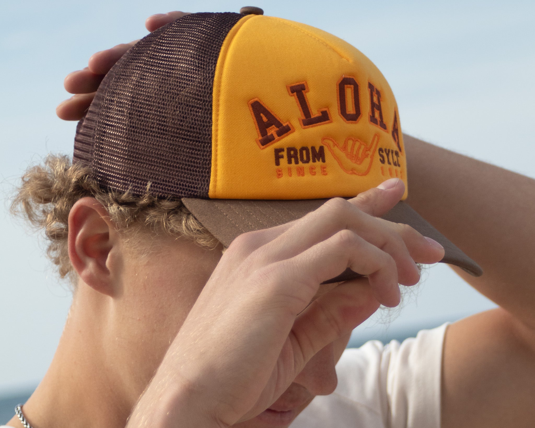 Aloha from Sylt Surfer Cap braun gelb