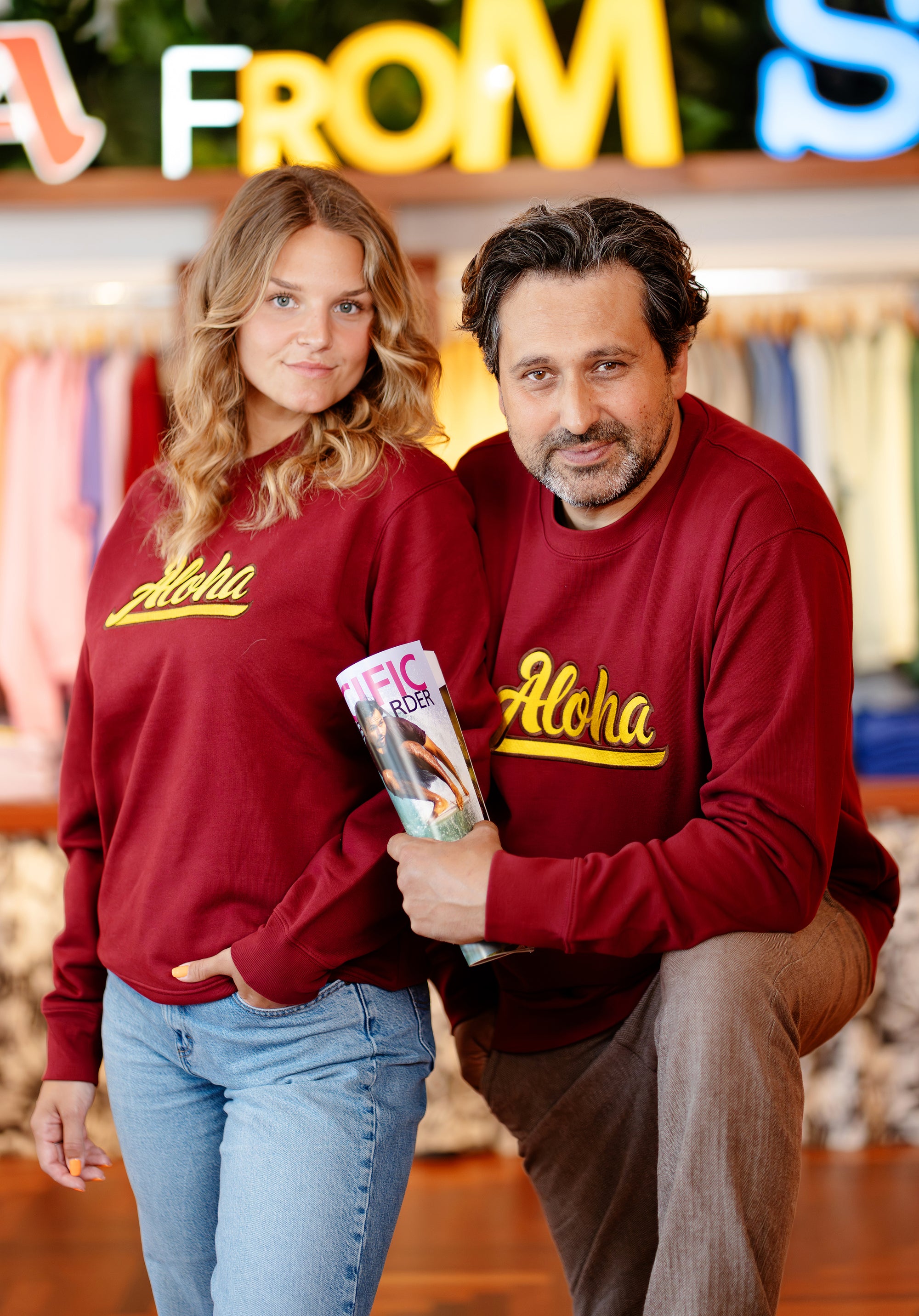 Sweater - Aloha Baseball Burgundy