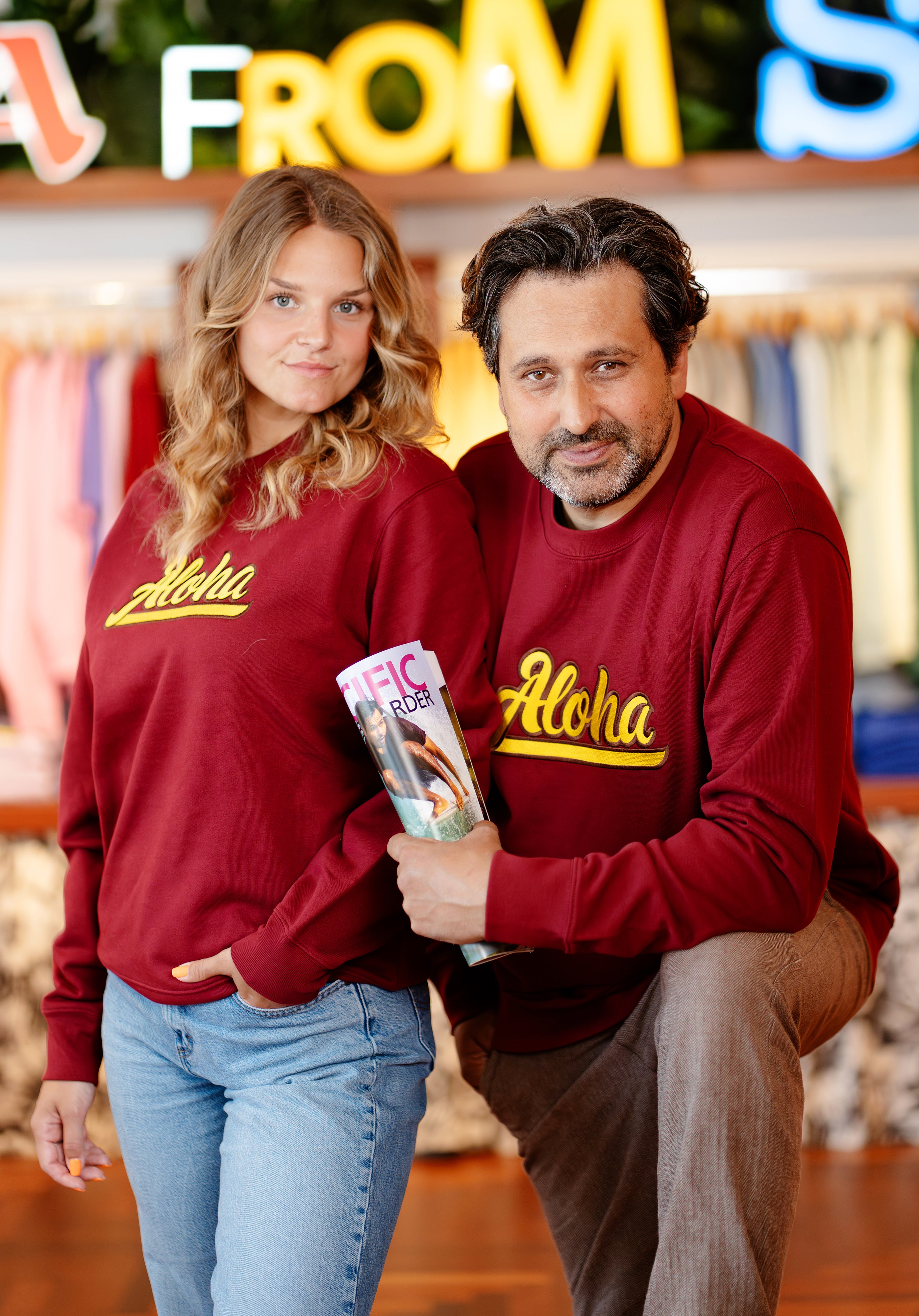 Sweater - Aloha Baseball Burgundy