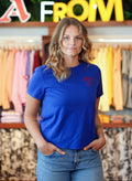 T-Shirt - Chaka Hand Red - Women's Cut (Worker Blue)