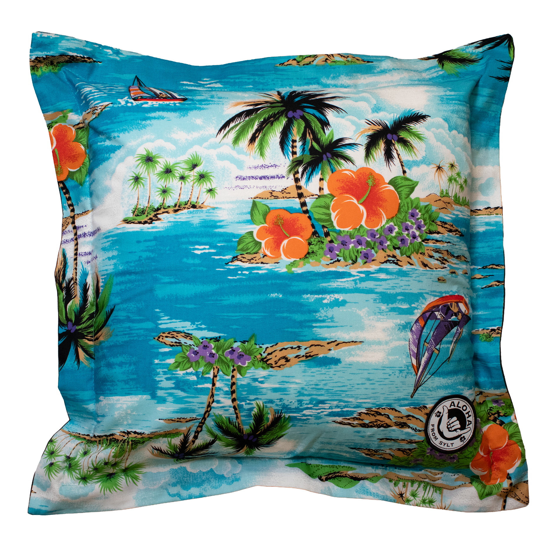 Kissenbezug zweifarbig Hawaiihemd