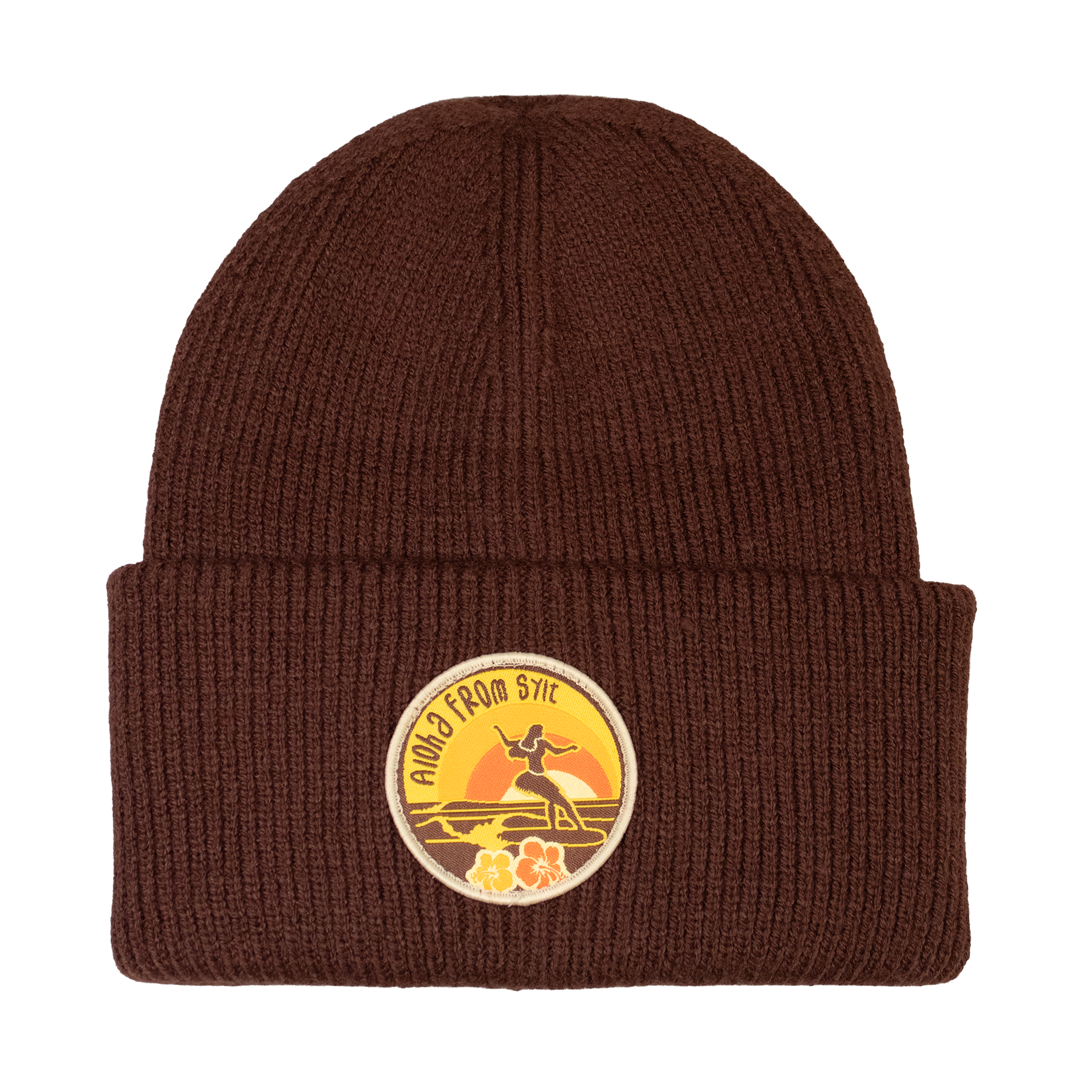Beanie in Strickmuster - Walnut