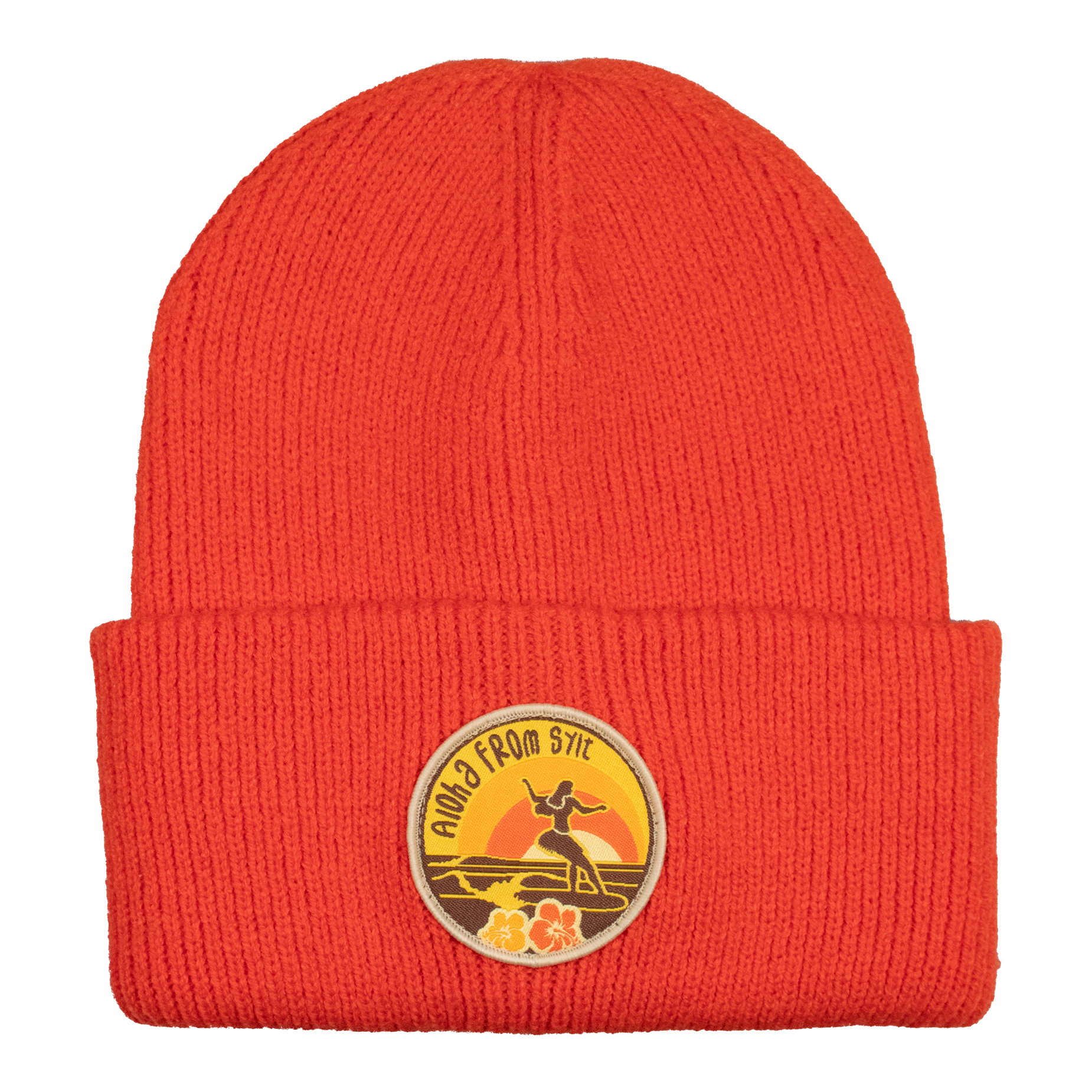 Beanie in Strickmuster - Sunset