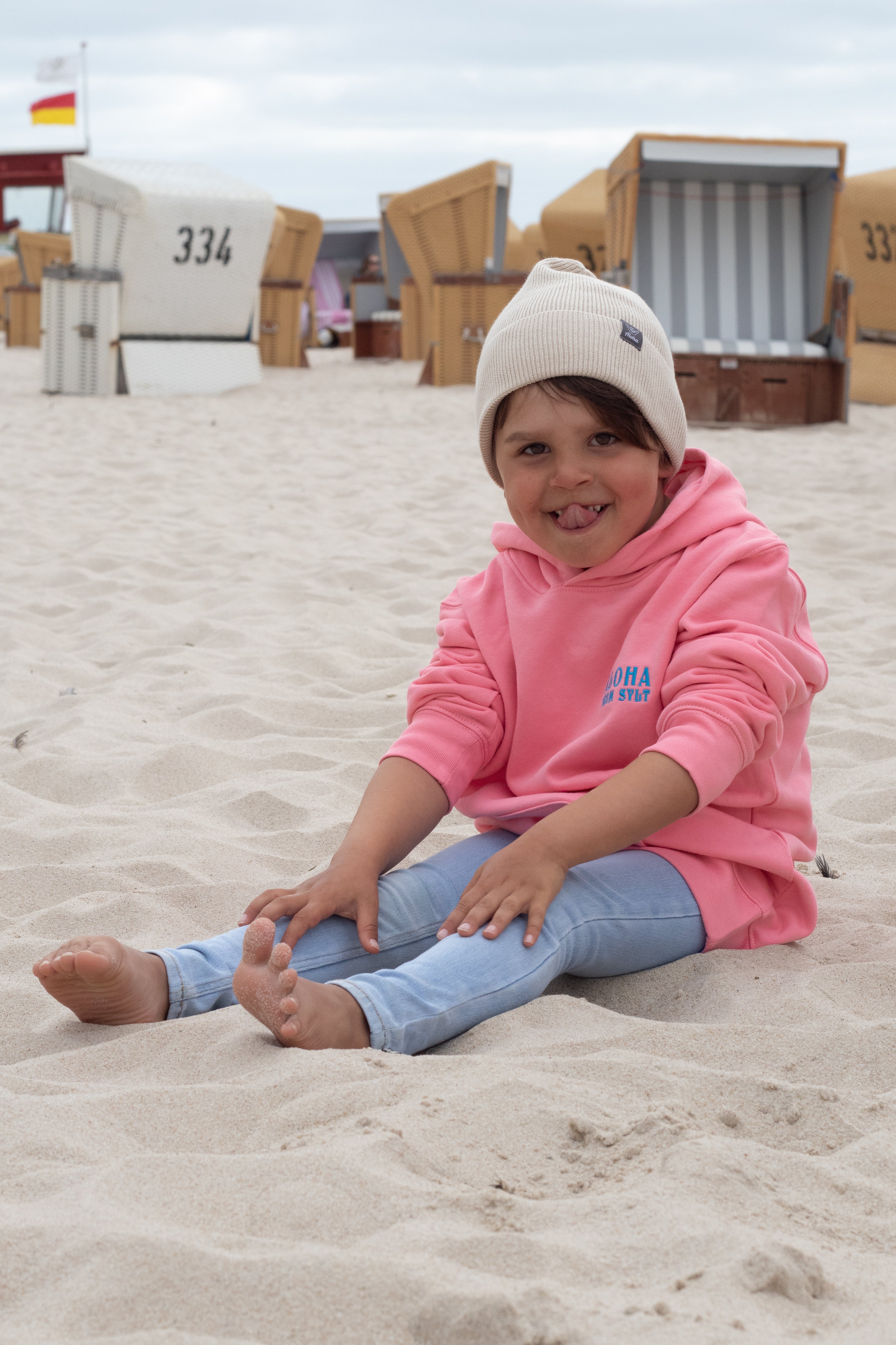 pinker unisex Pullover für Kinder