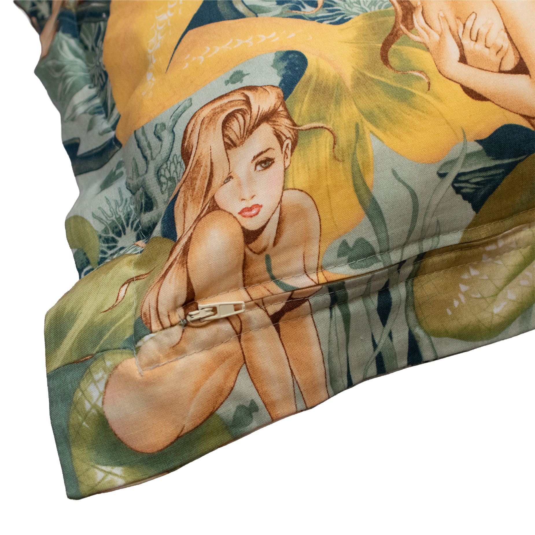 handgenähter Kissenbezug mit Reißverschluss, Stoffdesign von Alexander Henry