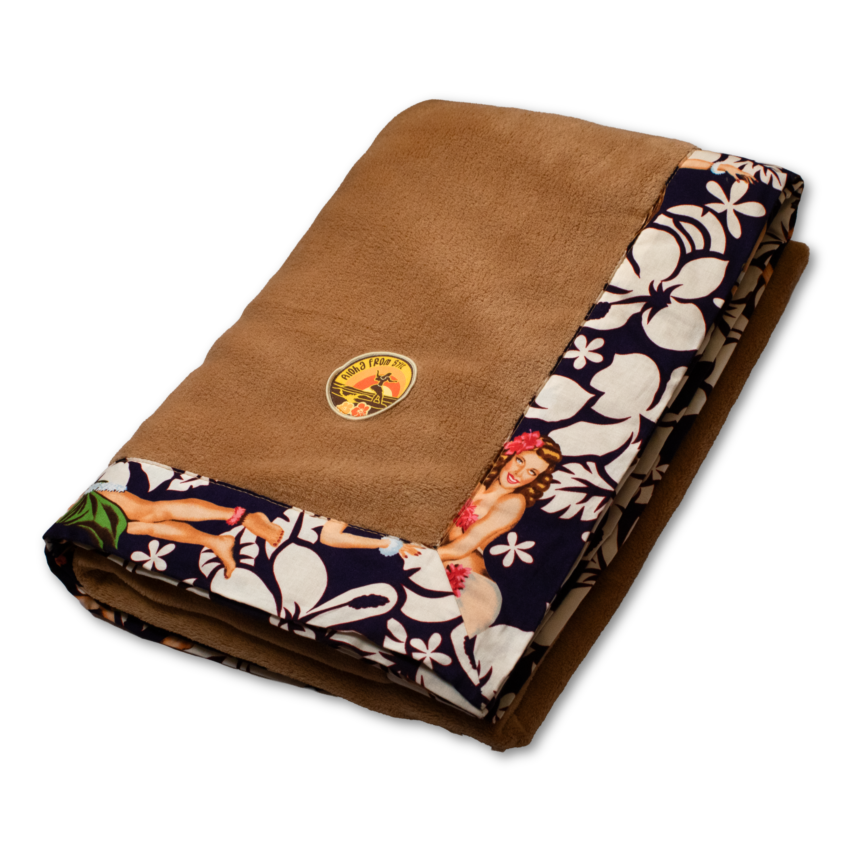 braune Kuscheldecke Surf Retro