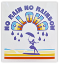 Sticker no rain no rainbow von Aloha from Sylt