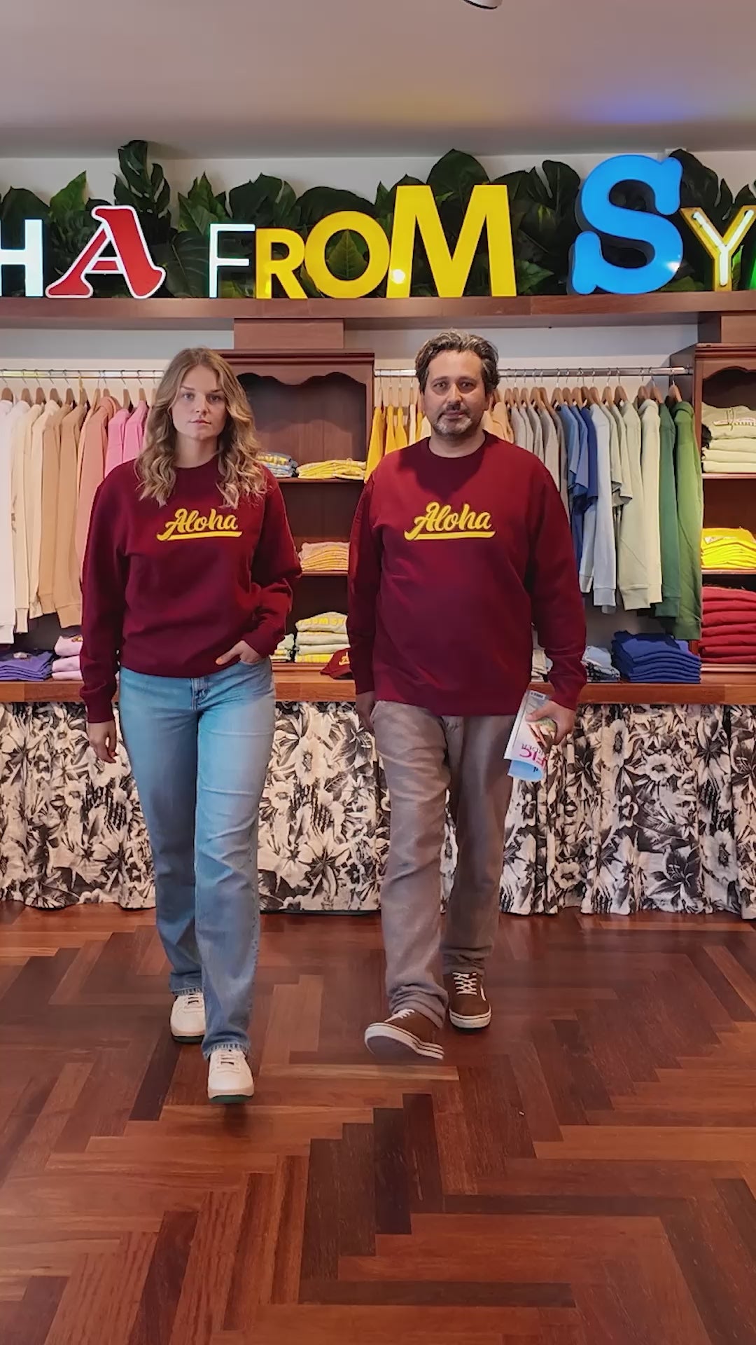 Sweater - Aloha Baseball Burgundy