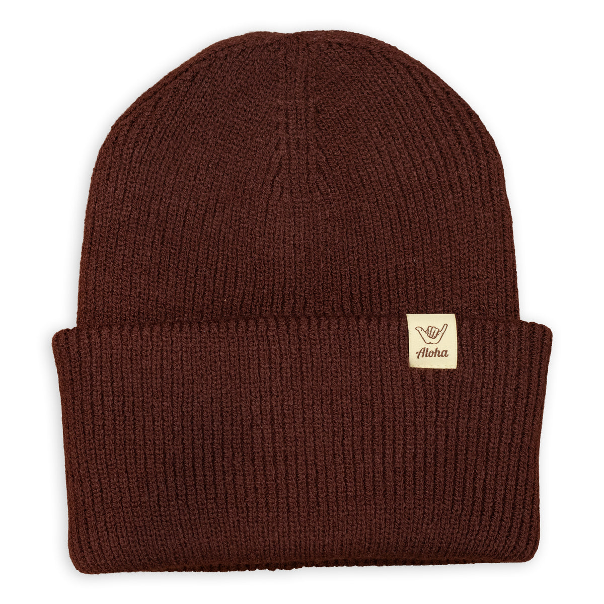 Beanie in Strickmuster - Walnut