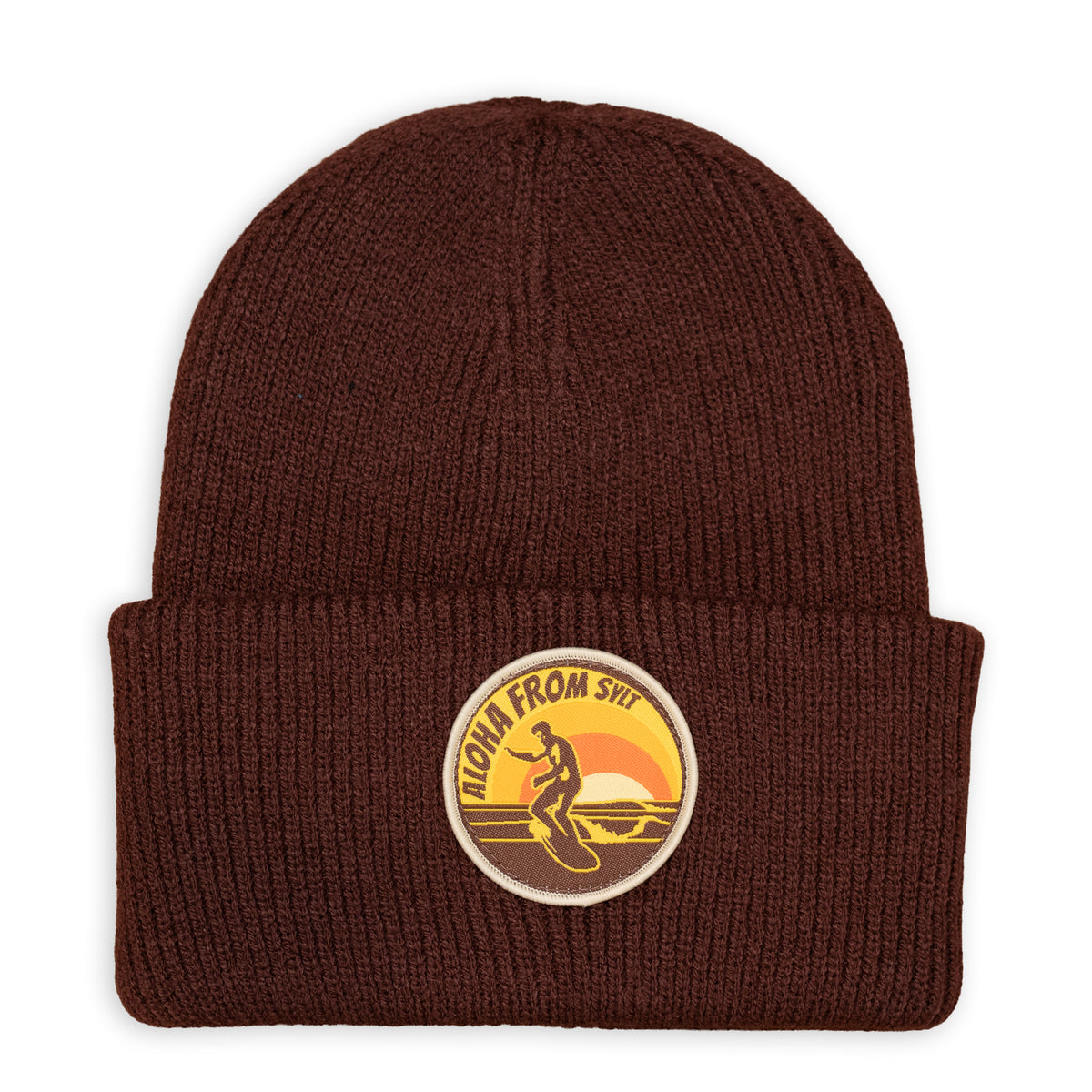 Beanie in Strickmuster - Walnut