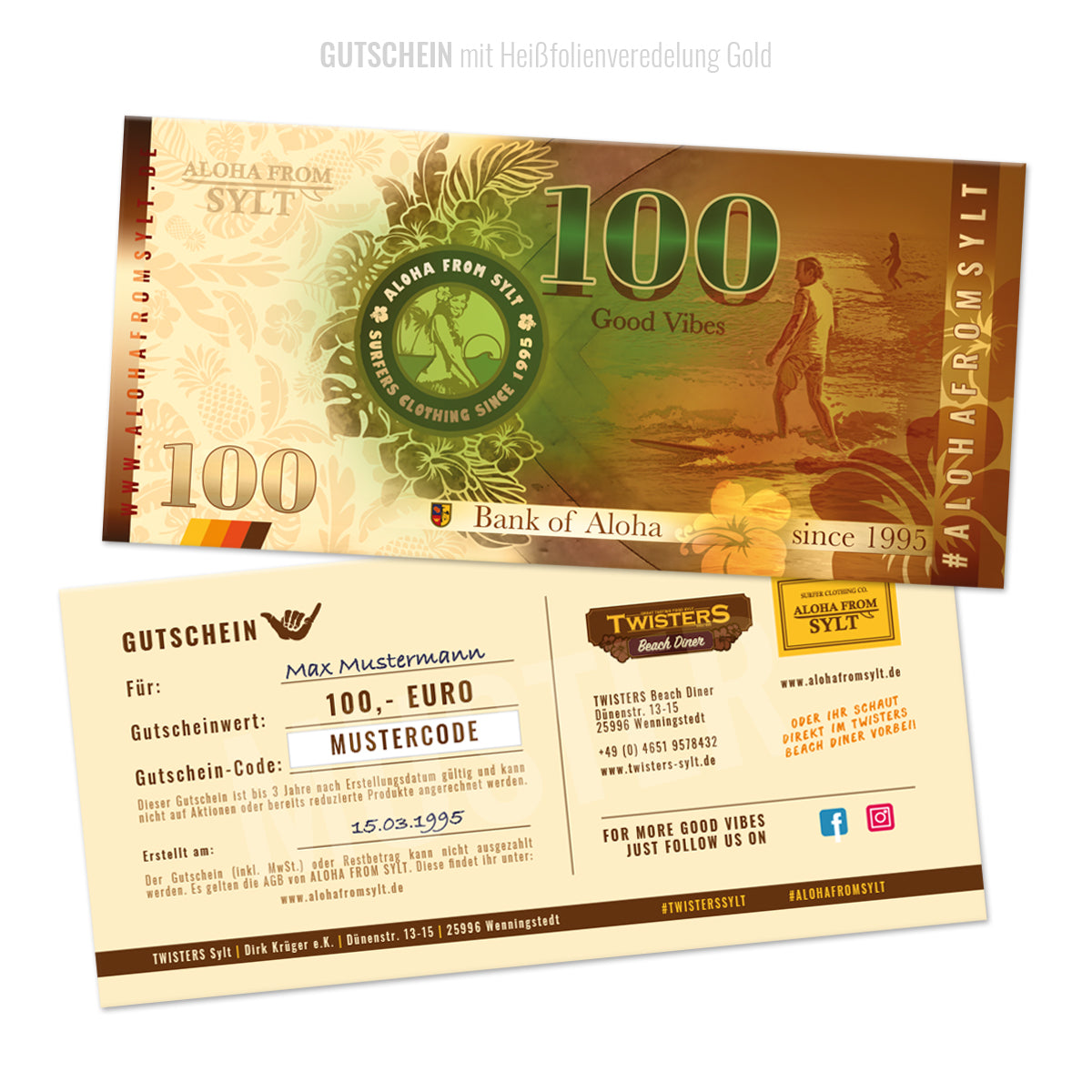 Geschenkgutschein-Karte 100,- EUR