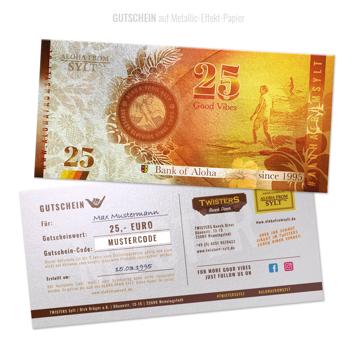 Geschenkgutschein-Karte 25,- EUR